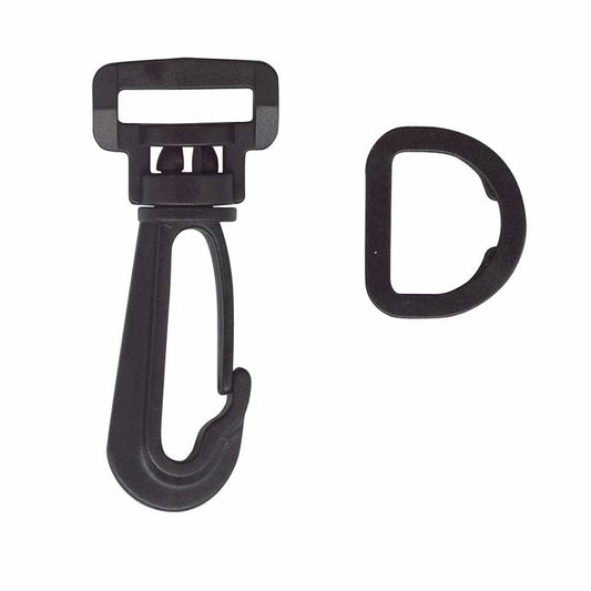 ELAN Swivel Clip / D-Ring Set - 19mm (3/4") - Black