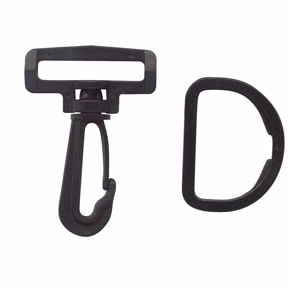 ELAN Swivel Clip / D-Ring - 38mm (1 1/2") - Black