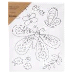 CREATIV COMPANY pre-printed butterfly colour-in canvas