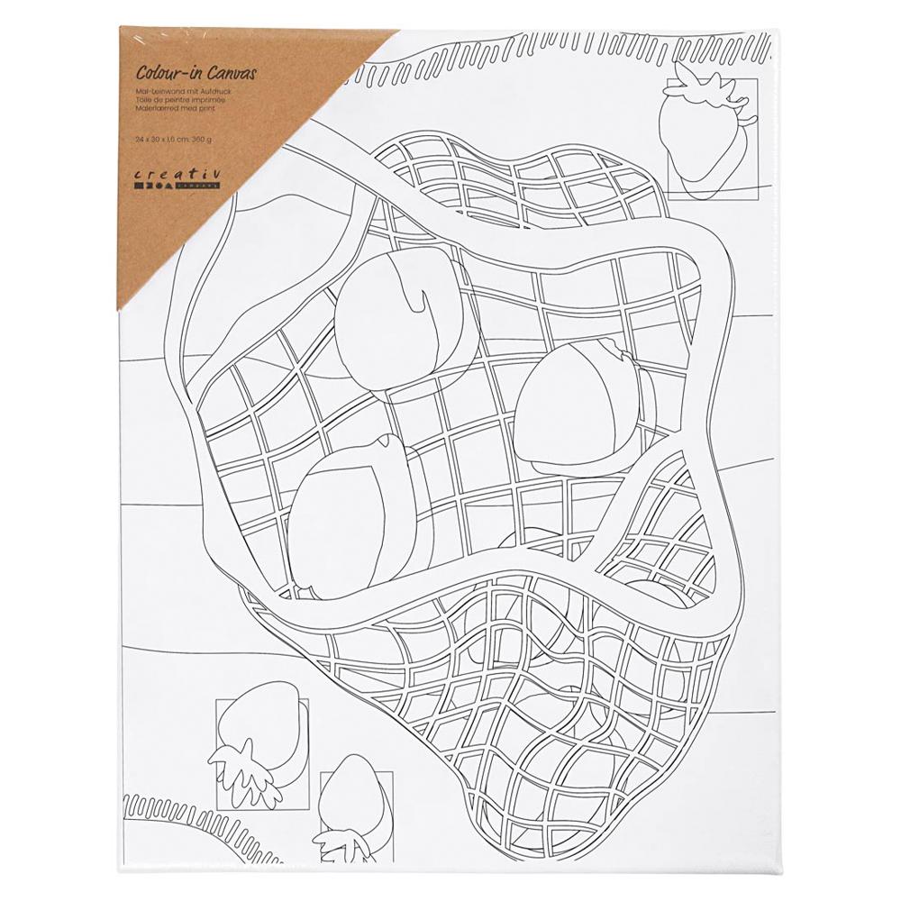 CREATIV COMPANY Colour-in Canvas 9.44in x 11.8in x 0.62in (24cm x 30cm x 1.6cm) - Citrus fruits