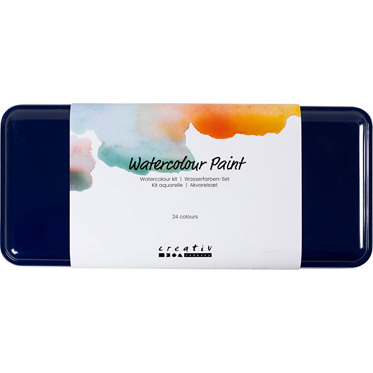 CREATIV COMPANY Watercolour kit 21.5cm x 10cm x 1.5cm (8.46in x 3.93in x 0.59in) - 24 colours
