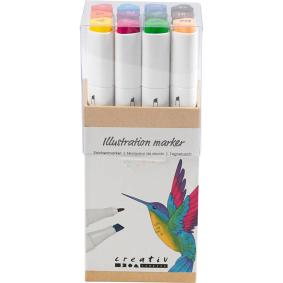 CREATIV COMPANY double-ended illustration markers 12-pack