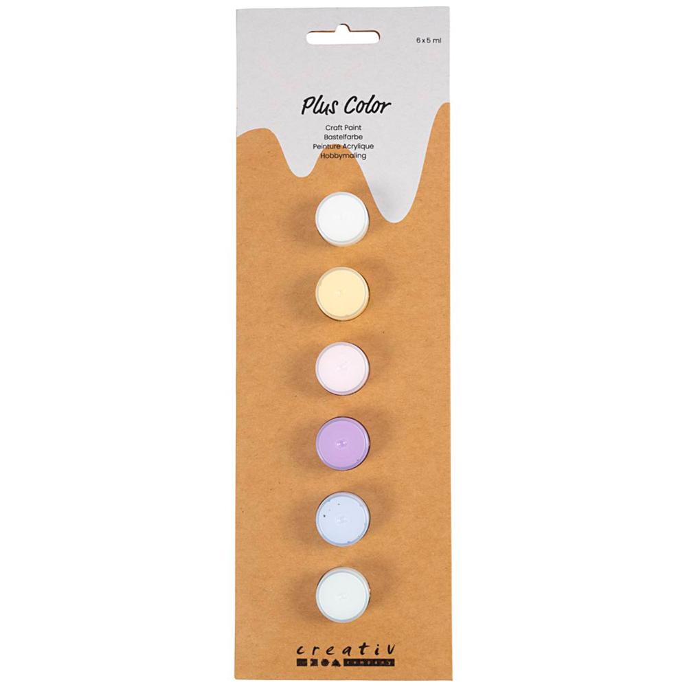 CREATIV COMPANY Plus Color Craft Paint 9in x 2in x 28in (3.54cm x 0.78cm x 11cm) - 6 x 5 ml pastel