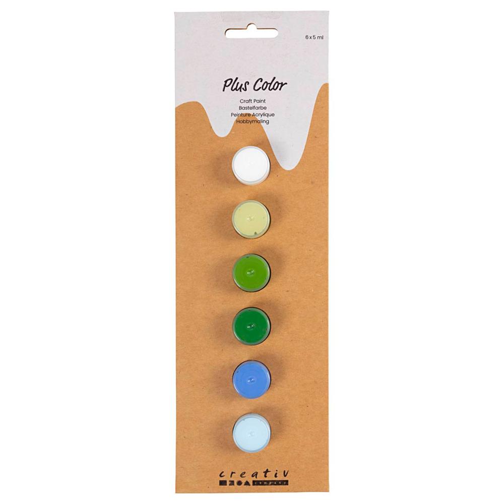 CREATIV COMPANY Plus Color Craft Paint 9in x 2in x 28in (3.54cm x 0.78cm x 11cm) - 6 x 5 ml blue/green harmony