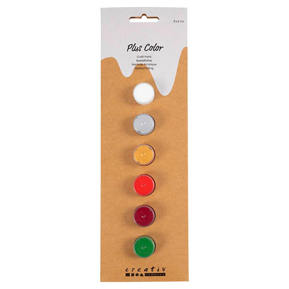CREATIV COMPANY Plus Color Craft Paint 9in x 2in x 28in (3.54cm x 0.78cm x 11cm) - 6 x 5 ml Christmas