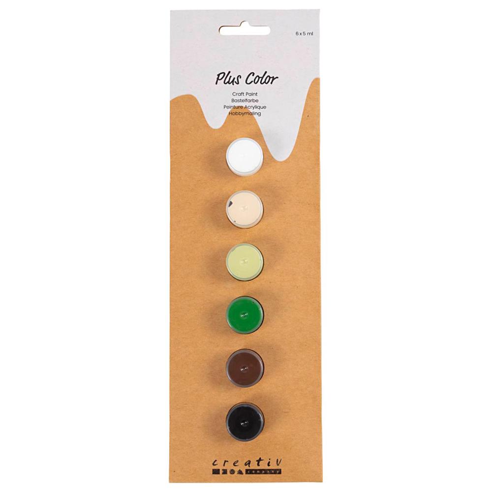 CREATIV COMPANY Plus Color Craft Paint 9in x 2in x 28in (3.54cm x 0.78cm x 11cm) - 6 x 5 ml Natural