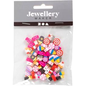 CREATIV COMPANY candy, cake and ice cream figure beads, 60 pieces