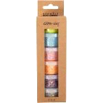 CREATIV COMPANY Glitter Clay set in pastel colours, six 20 ml bottles