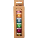 CREATIV COMPANY Glitter Clay set in happy colours, six 20 ml bottles