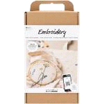 CREATIV COMPANY embroidery starter craft kit with floral project materials