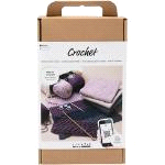 CREATIV COMPANY beginner crochet starter craft kit with yarn and hook