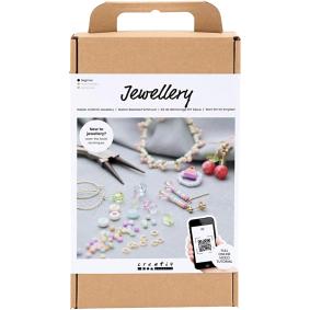 CREATIV COMPANY jewellery starter craft kit with vibrant-colour beads and findings
