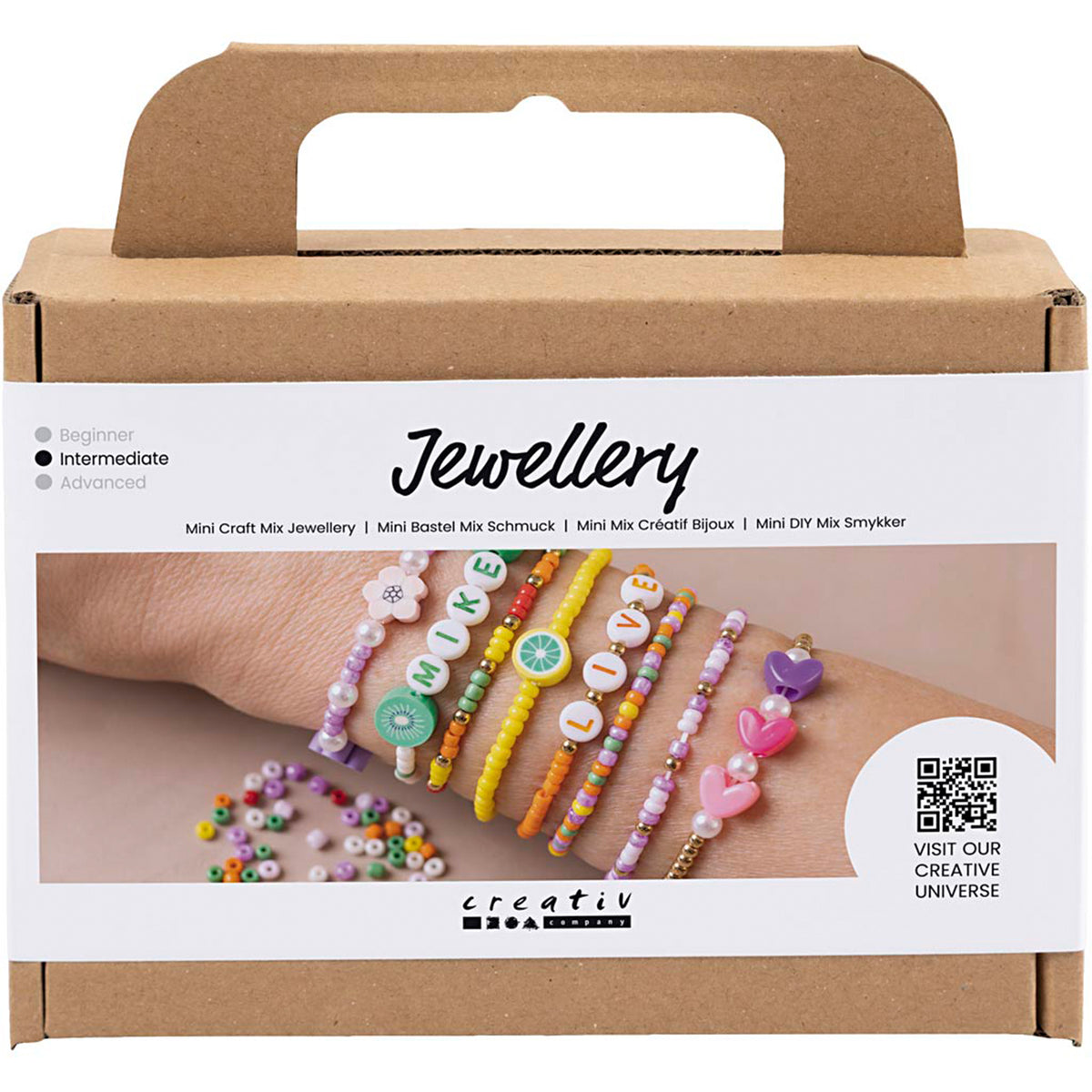CREATIV COMPANY Jewellery Mini Craft Mix 18.6cm x 5cm x 13.2cm (7.32in x 1.96in x 5.19in) - Colourful Bracelets