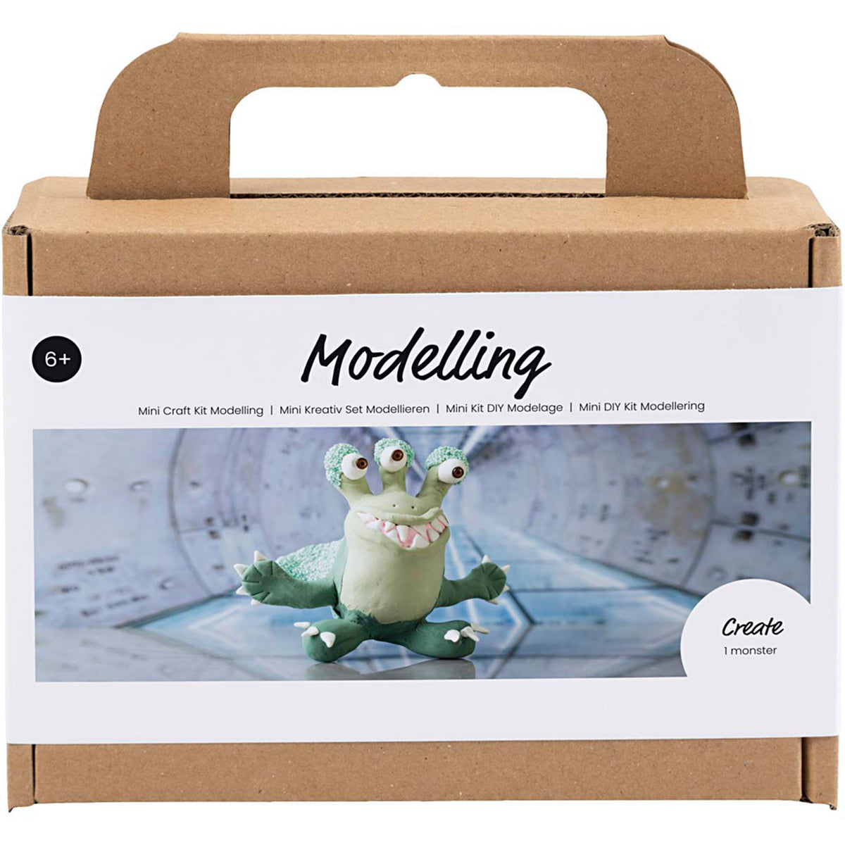 CREATIV COMPANY Mini Craft Kit 18.6cm x 5cm x 13.2cm (7.32in x 1.96in x 5.19in) - Monster Lulu, light green, dark green
