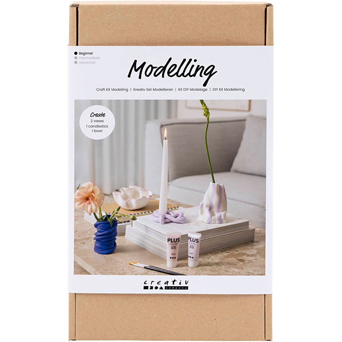 CREATIV COMPANY Mini Craft Kit 18.6cm x 5cm x 31.4cm (7.32in x 1.96in x 12.36in) - Modelling, Pots and Vases