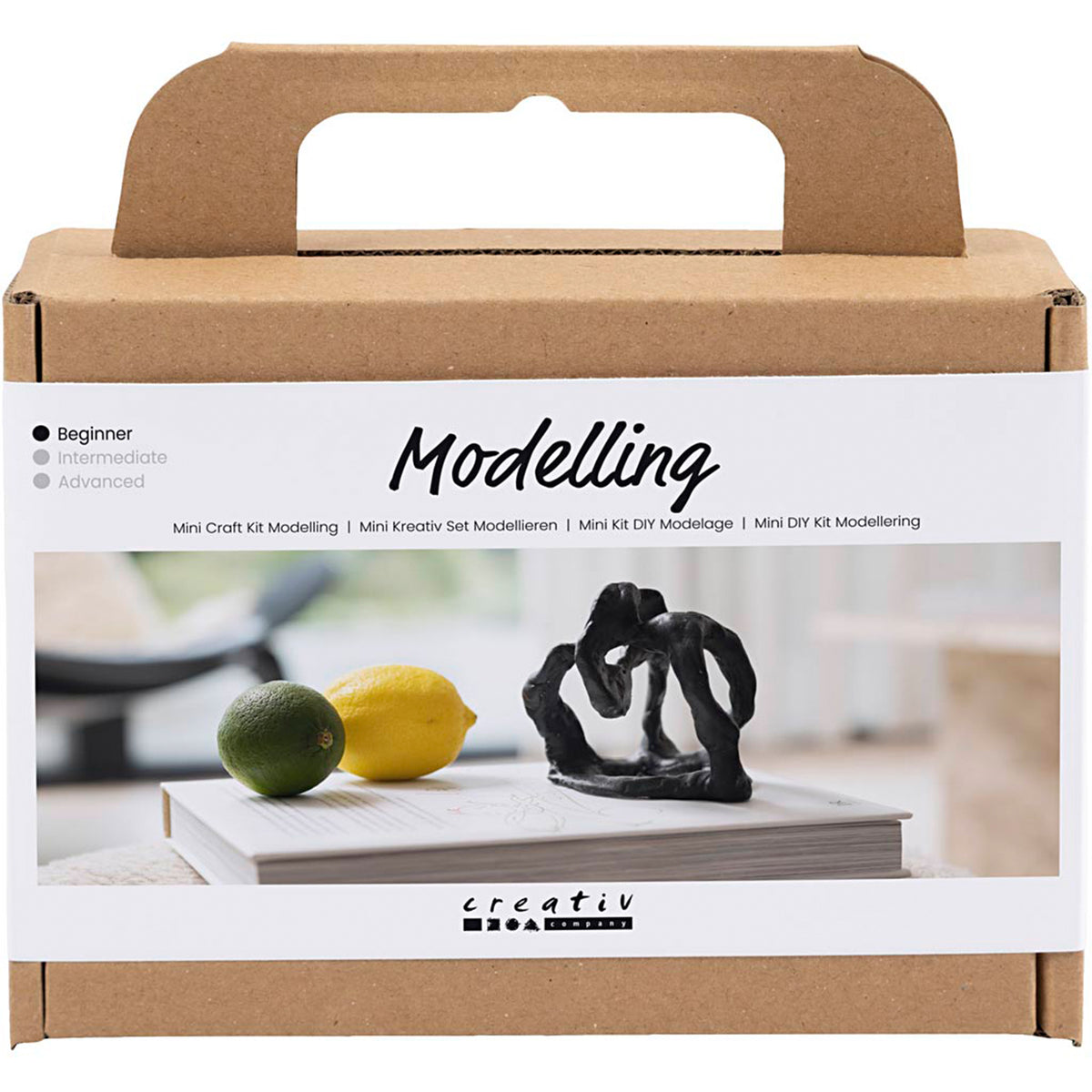 CREATIV COMPANY Mini Craft Kit 18.6cm x 5cm x 13.2cm (7.32in x 1.96in x 5.19in) - Modelling, Sculpture, black