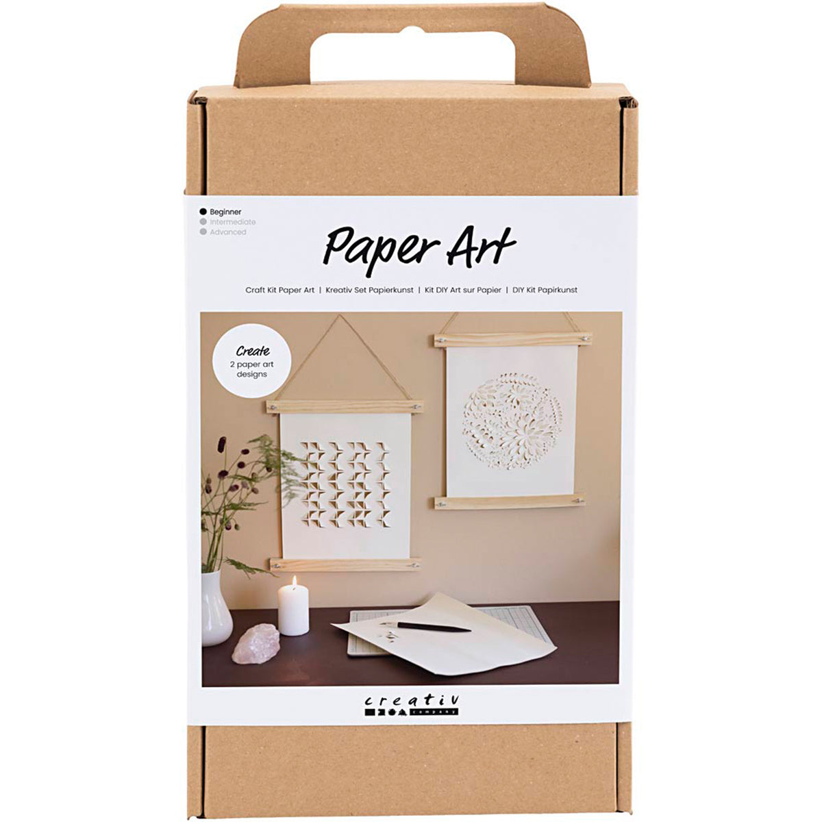 CREATIV COMPANY Paper Art Craft Kit 18.6cm x 5cm x 31.4cm (7.32in x 1.96in x 12.36in) - off white