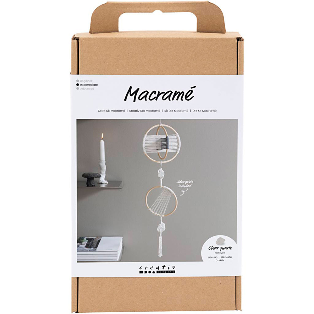 CREATIV COMPANY Macramé Craft Kit 18.6cm x 5cm x 31.4cm (7.32in x 1.96in x 12.36in) - Mobile