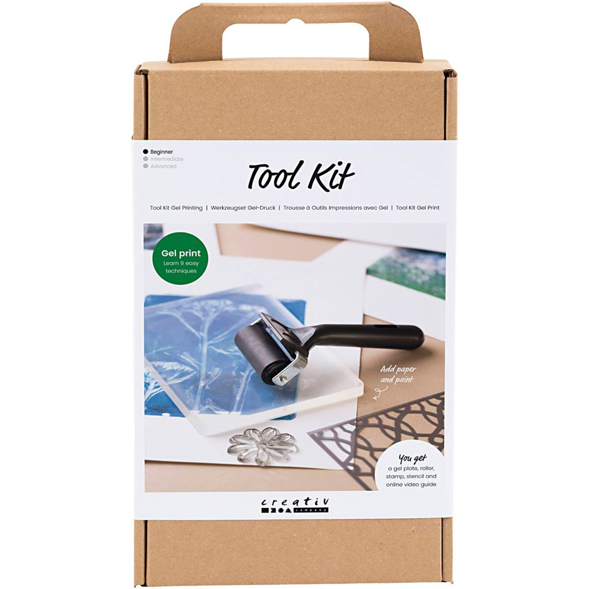 CREATIV COMPANY Gel Printing Tool Kit 18.6cm x 5cm x 31.4cm (7.32in x 1.96in x 12.36in)