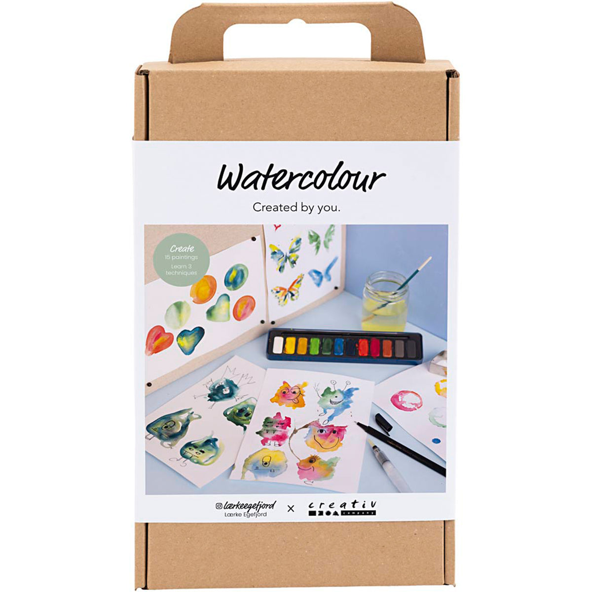 CREATIV COMPANY Craft Kit Watercolour 18.6cm x 5cm x 31.4cm (7.32in x 1.96in x 12.36in)