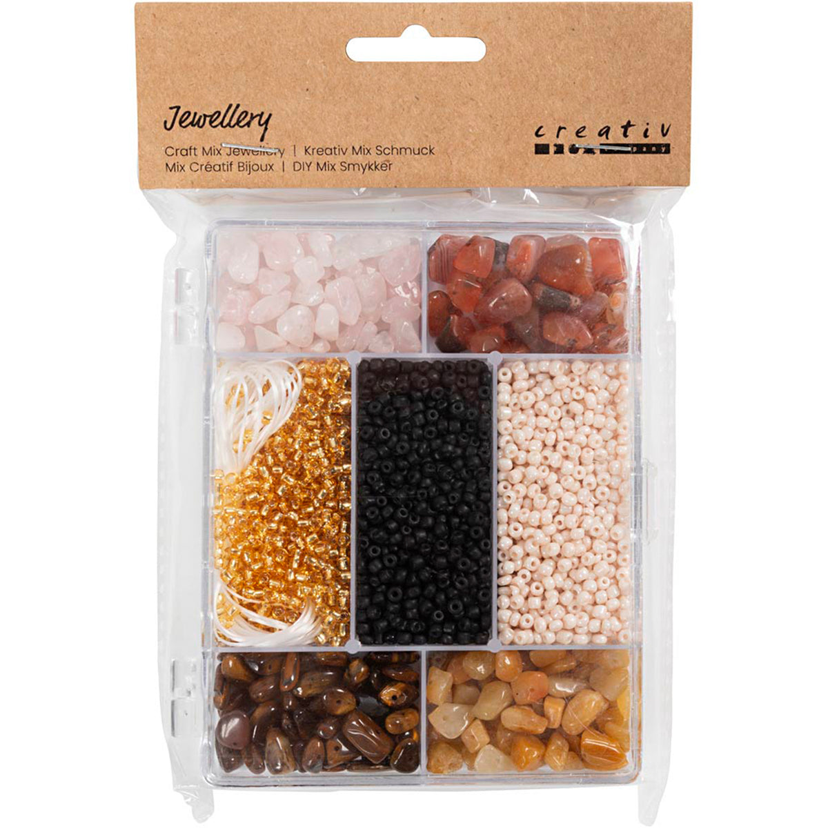 CREATIV COMPANY Craft Mix - Jewellery, Crystals, 12cm x 2cm x 17cm (4.72in x 0.78in x 6.7in) - 2520 pcs assorted