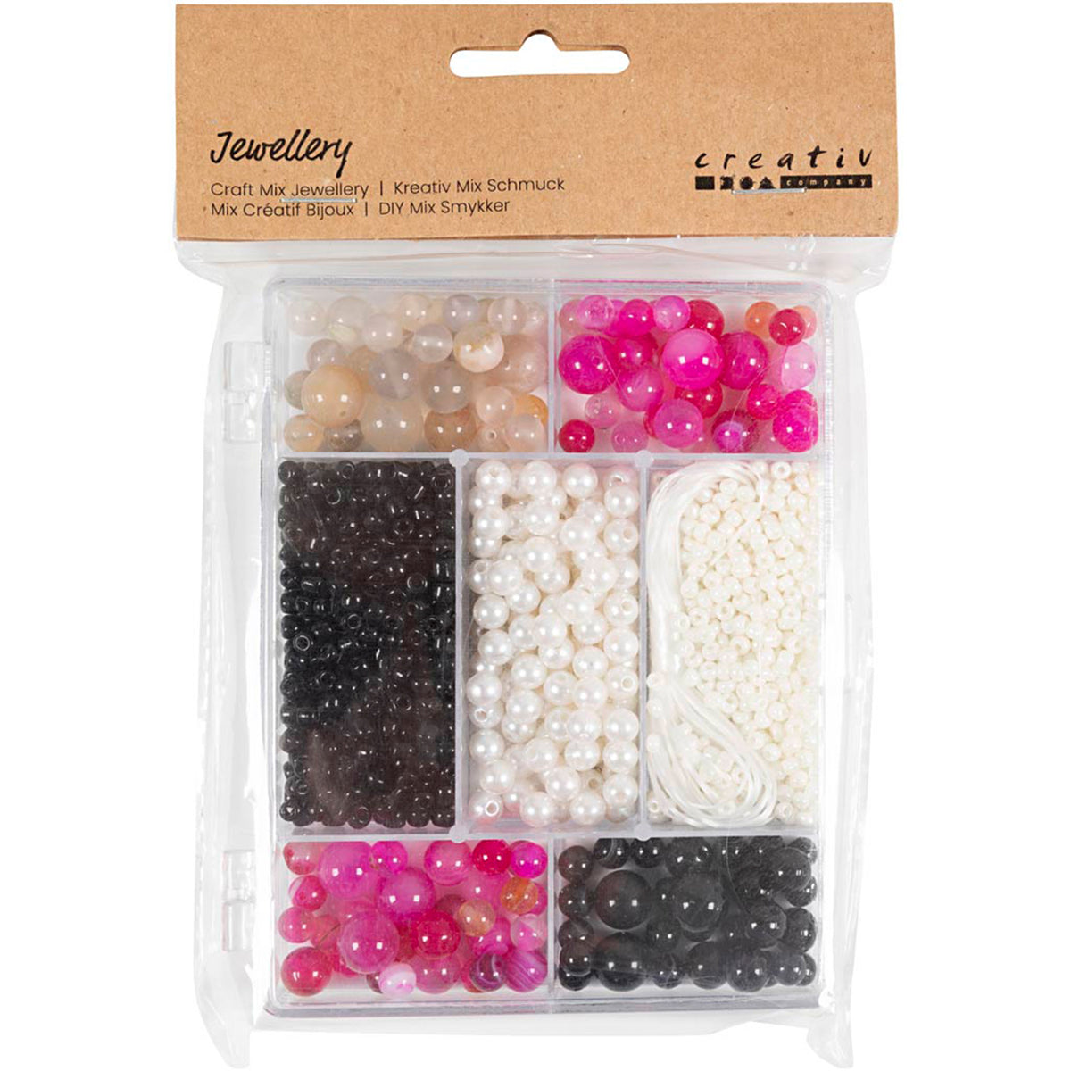 CREATIV COMPANY Craft Mix Jewellery - Agates, 12cm x 2cm x 17cm (4.72in x 0.78in x 6.7in) - 2740 pcs