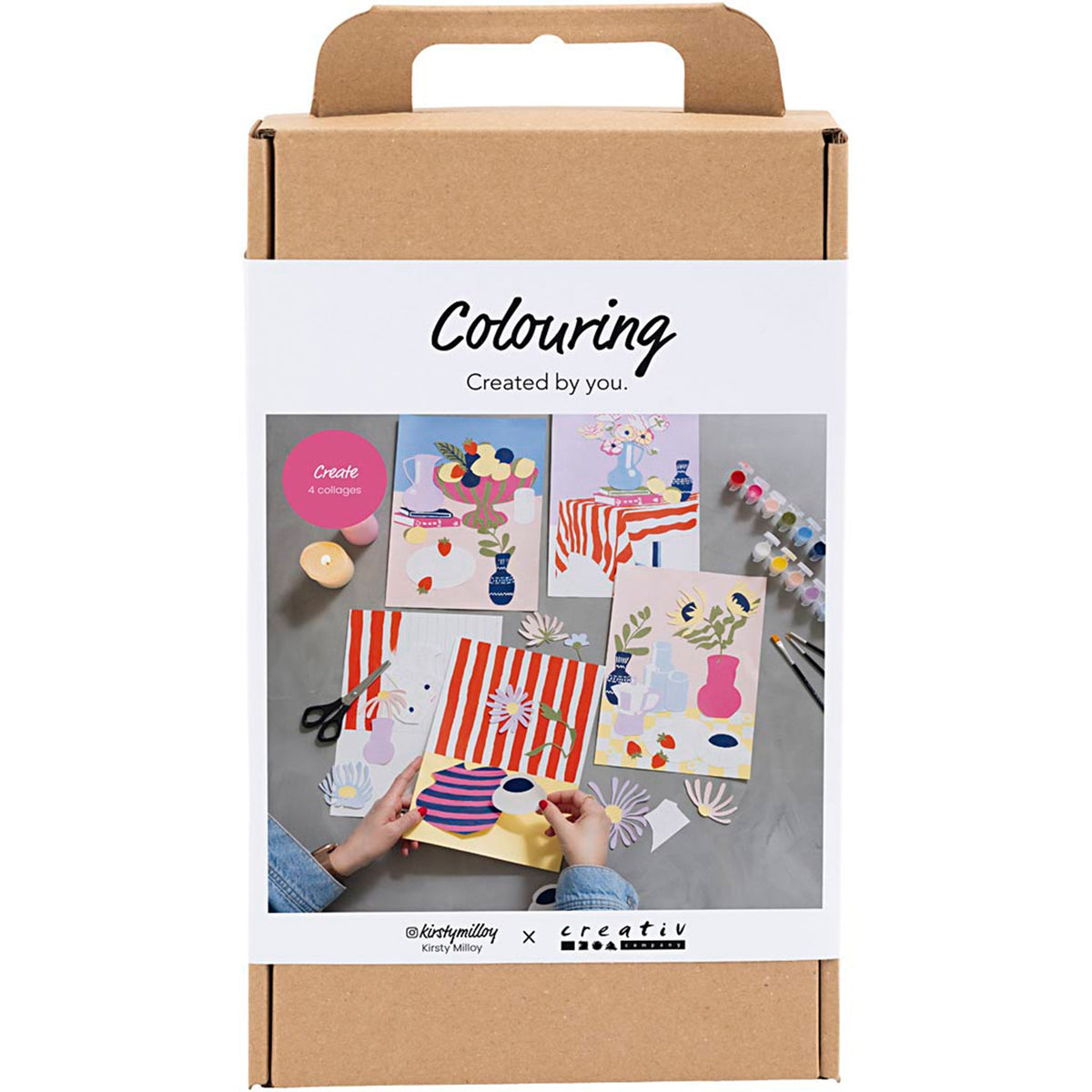CREATIV COMPANY Craft Kit Colouring 18.6cm x 5cm x 31.4cm (7.32in x 1.96in x 12.36in) - Collage