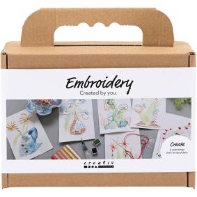 CREATIV COMPANY mini embroidery and watercolour artwork craft kit