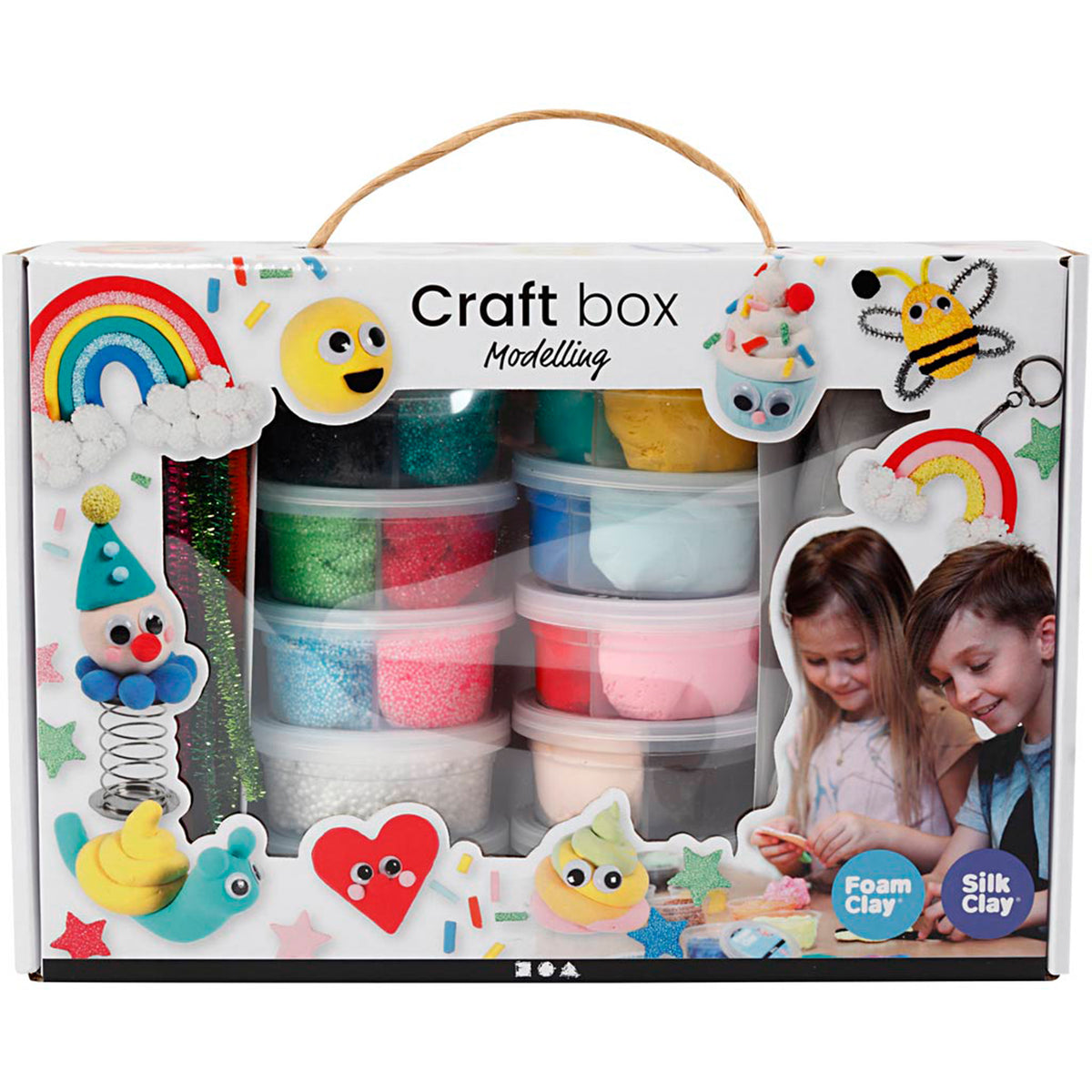 CREATIV COMPANY Foam Clay® and Silk Clay® Set 33.3cm x 23cm x 10cm (13.11in x 9in x 3.93in) - assorted colours