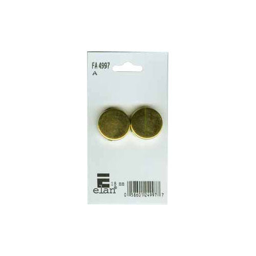 ELAN Buttons to Cover - 18mm (3/4") - Gold - 1 set