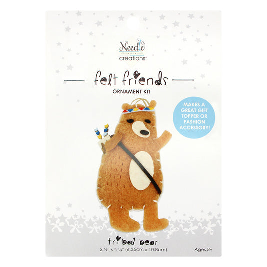NEEDLE LICIOUS Felt Ornament Kit - Tribal Bear