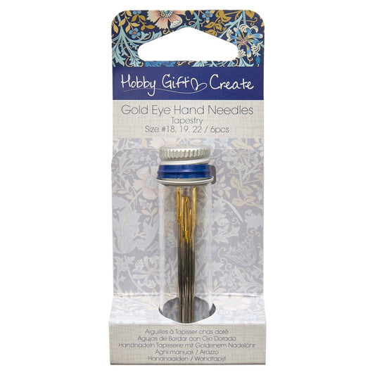 HOBBY GIFT CREATE Gold Eye Tapestry Needles Sizes 18-22 6-Piece