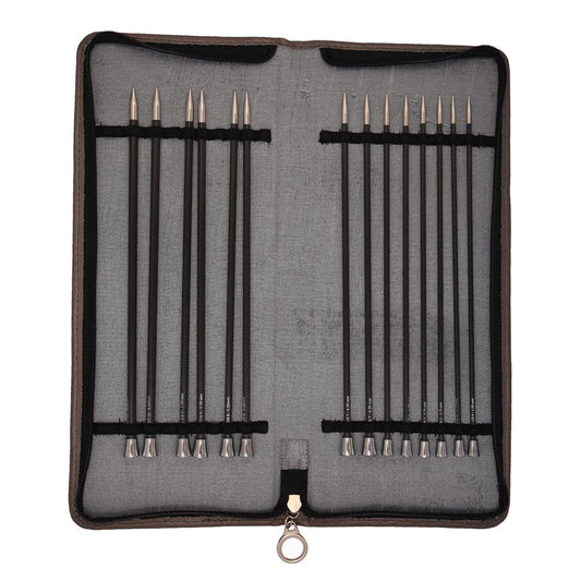 KNITPRO Karbonz Single Point Needle Set 25 cm 7 Sizes KPR110606
