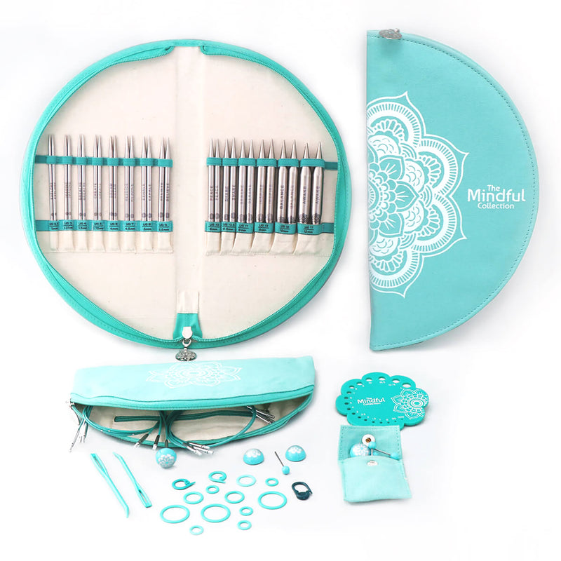 KNITPRO Mindful 12.7cm (5") "Gratitude" Interchangeable Lace Knitting Needles Set - 14 sizes