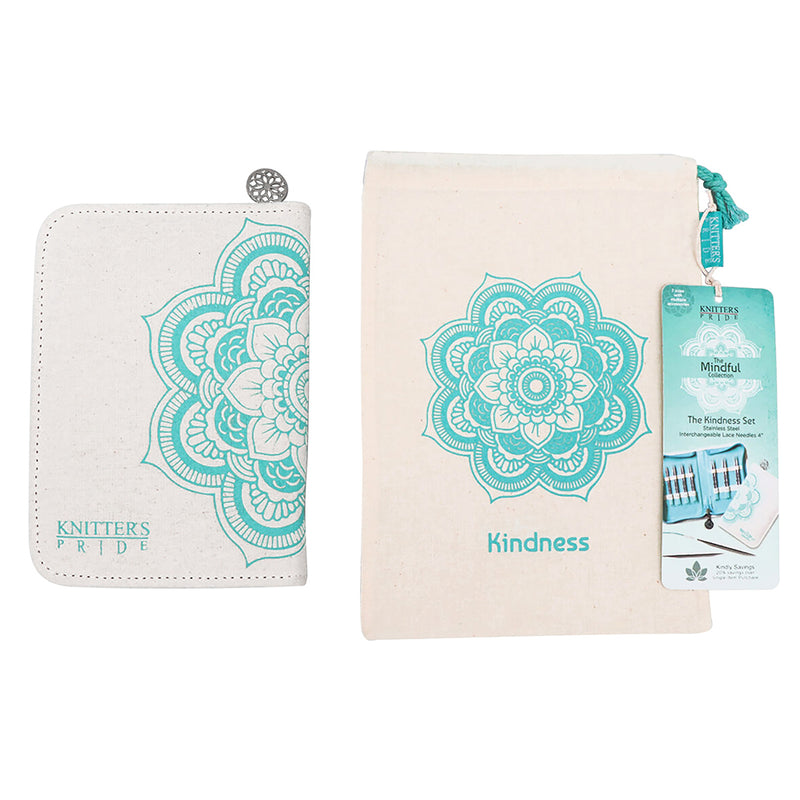 KNITPRO Mindful 10cm (4") "Kindness" Interchangeable Lace Knitting Needles Set - 7 sizes