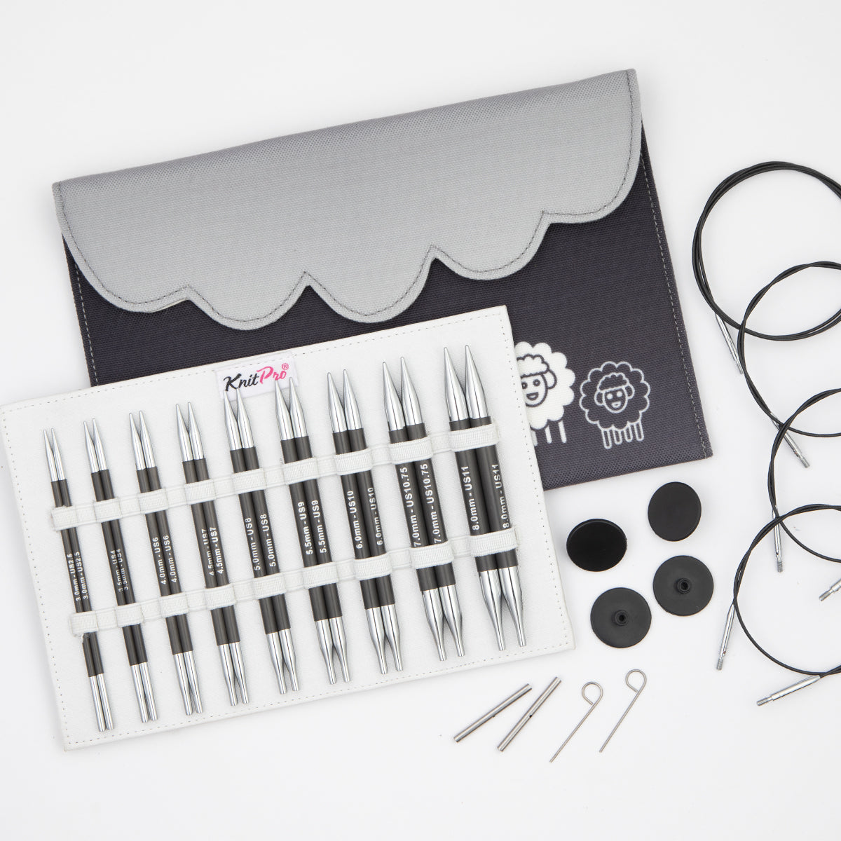 KNITPRO Karbonz Deluxe Interchangeable Needle Set 13 cm, product code 41635