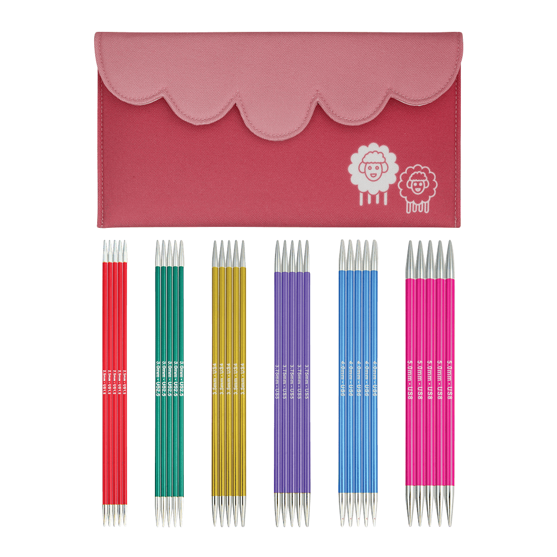 KNITPRO Zing Double Pointed Needle Starter Set 20 cm (8 in), product code 47422