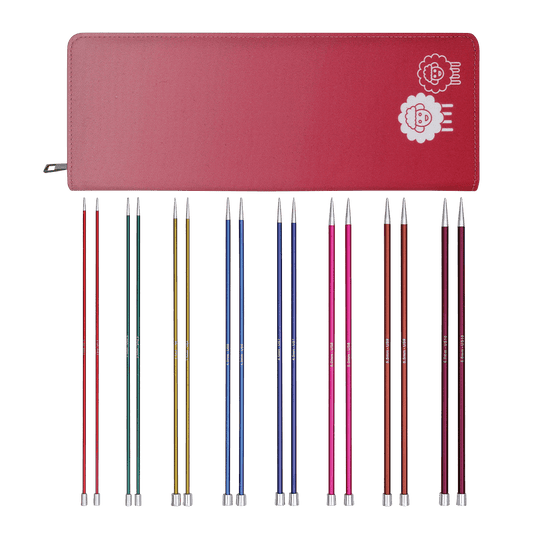 KNITPRO Zing Single Pointed Needle Deluxe Set 40 cm, product code 47429