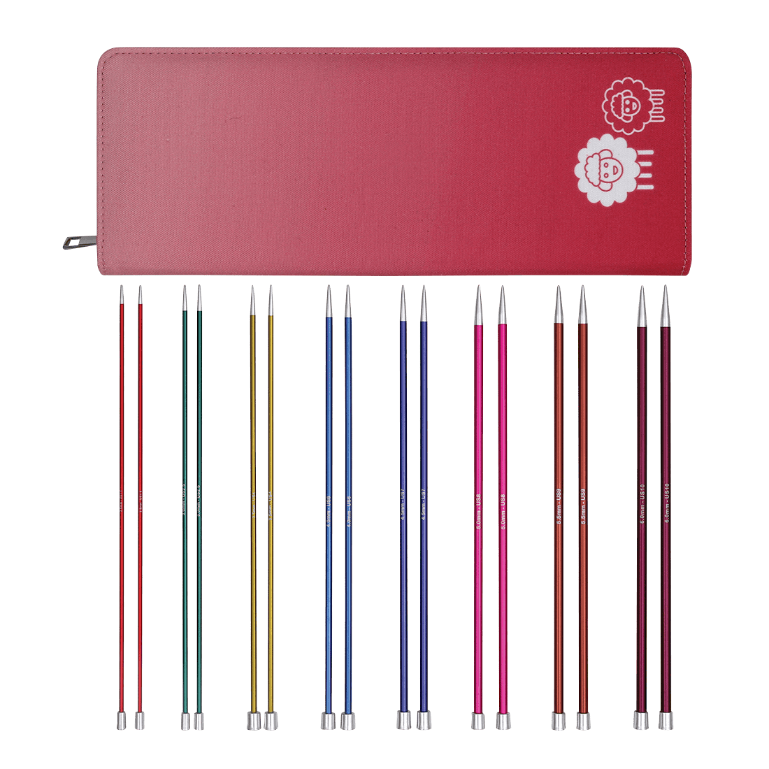 KNITPRO Zing Single Pointed Needle Deluxe Set 30 cm, product code 47427