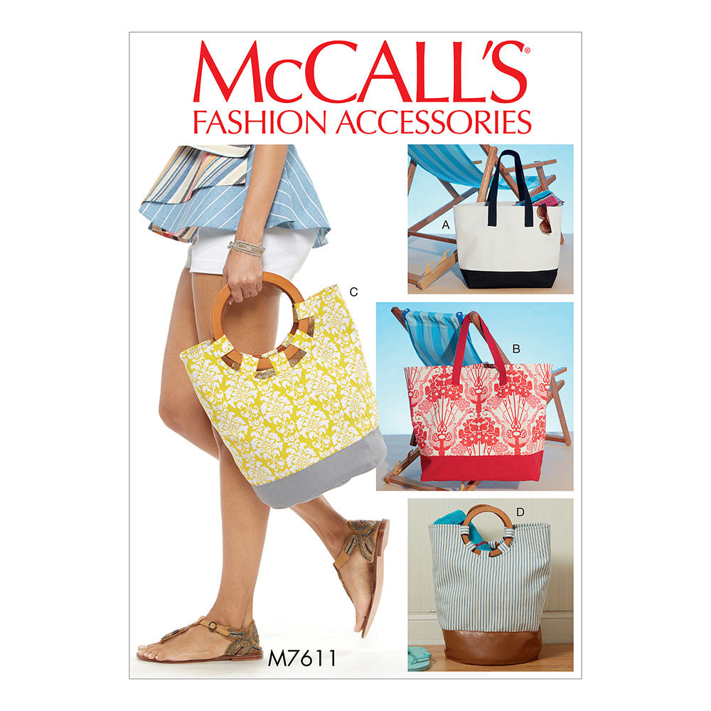McCALL's M7611 Totes & Bags