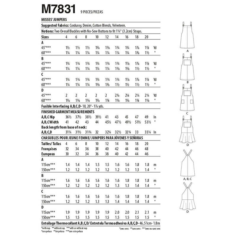 McCALL's M7831 Misses Dress