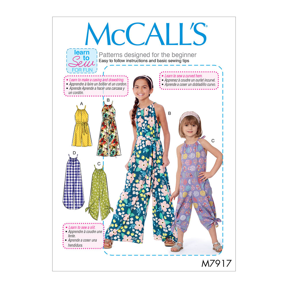 McCALLs M7917 Child Girl Sportswear