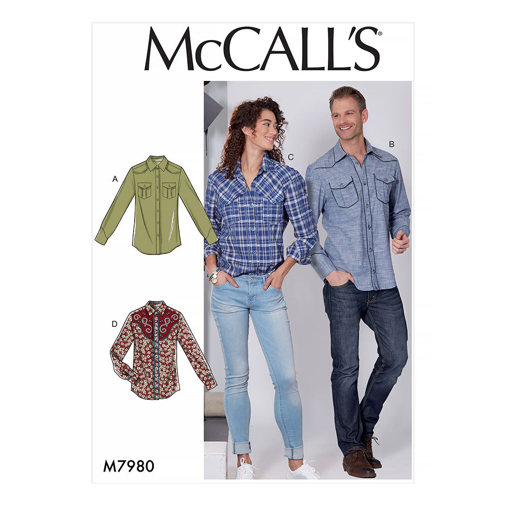 McCALL's M7980 Unisex Shirts