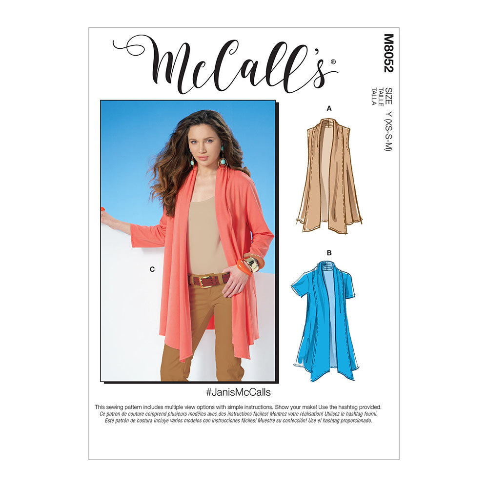 McCALL's M8052 Misses Top / Vest