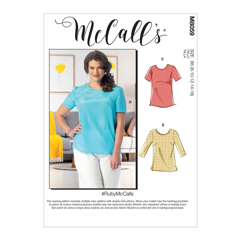McCALLs M8059 Misses Plus Top