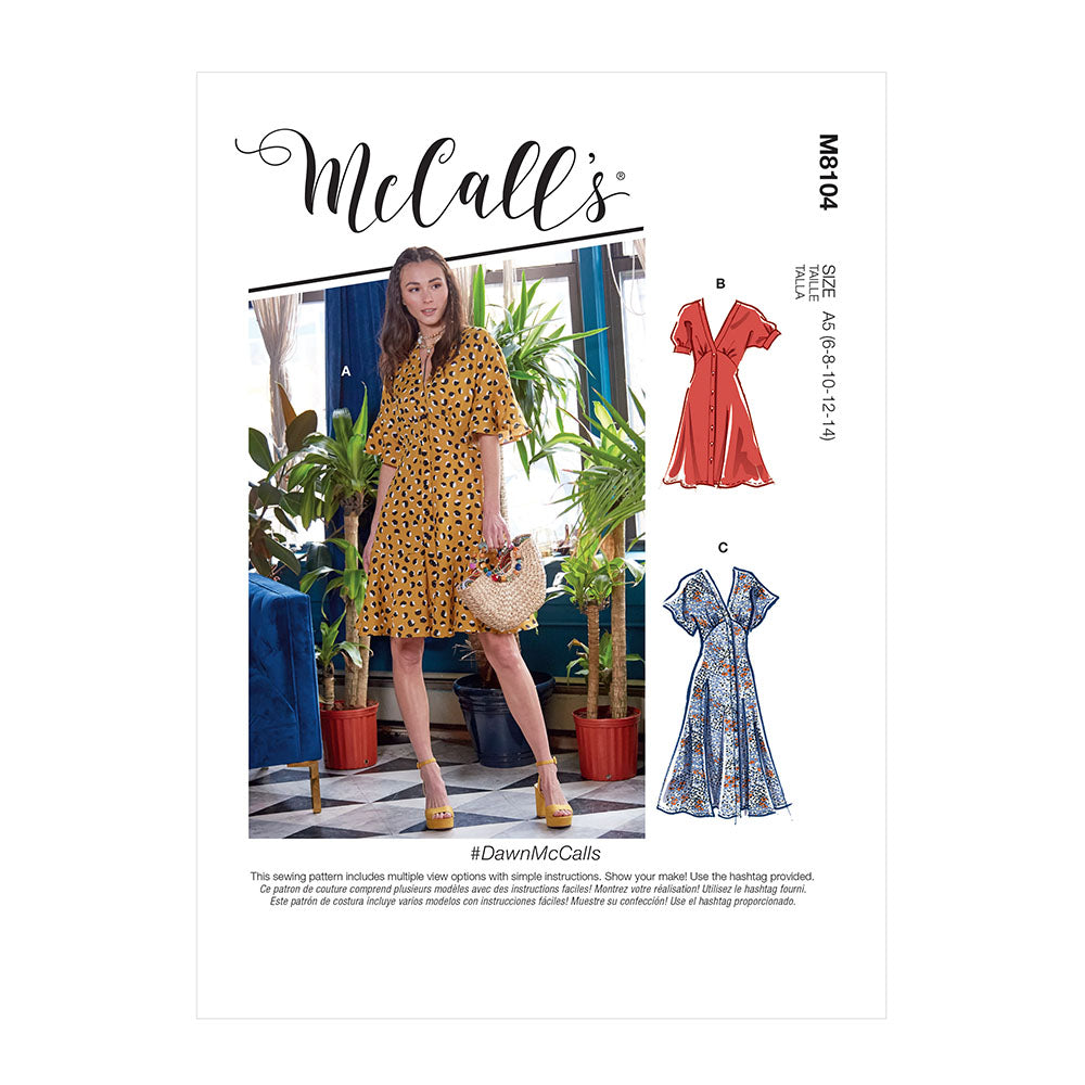 McCALL's M8104 Misses Dress