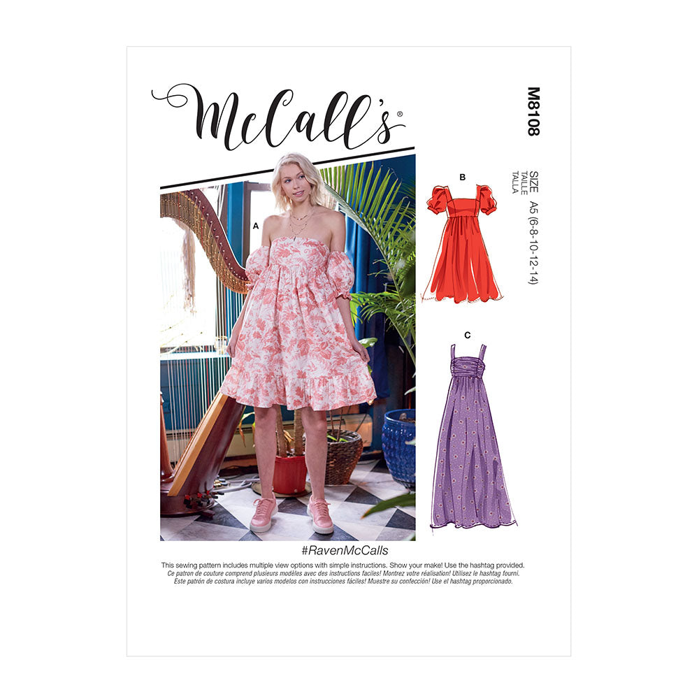 McCALL's M8108 Misses Dress