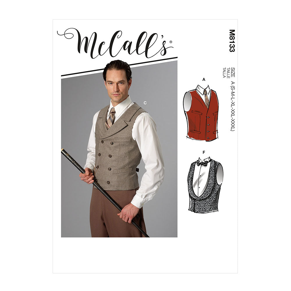 McCALL's M8133 Men/Boy Historical Vest