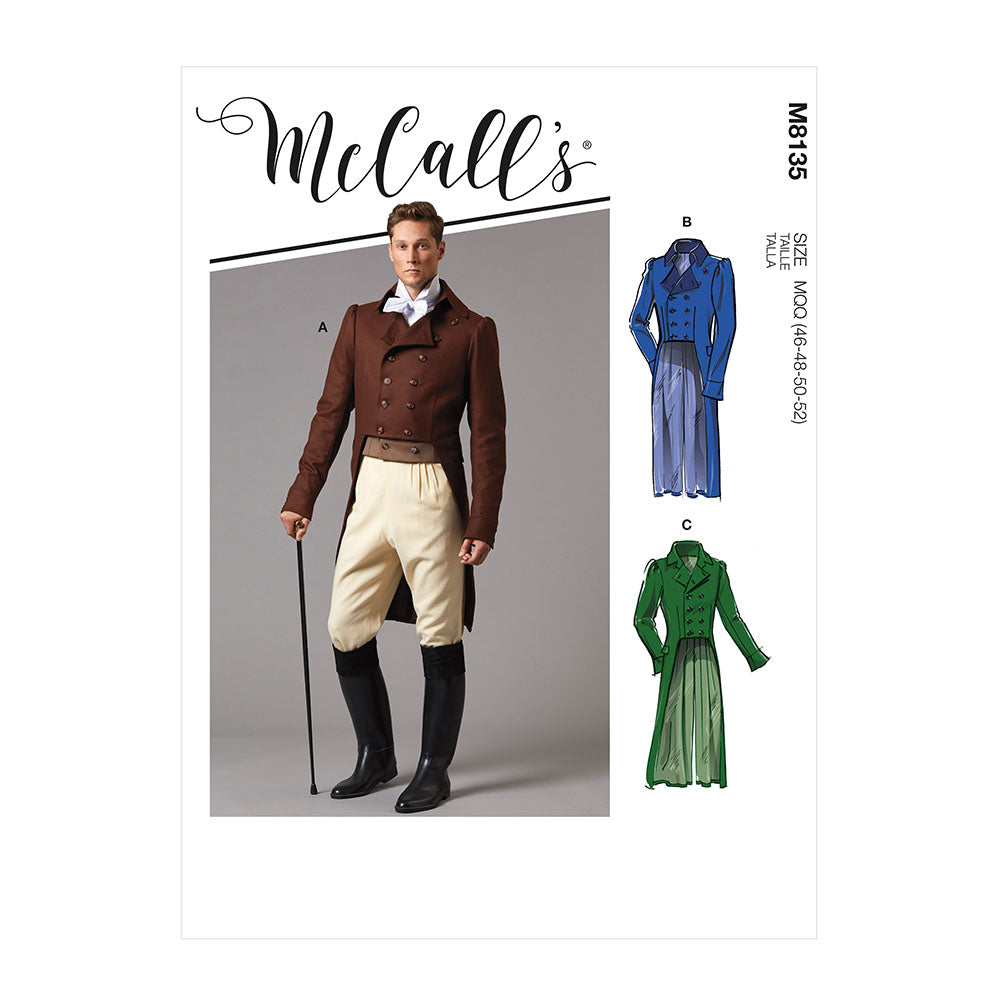 McCALL's M8135 Men/Boy Historical Coat