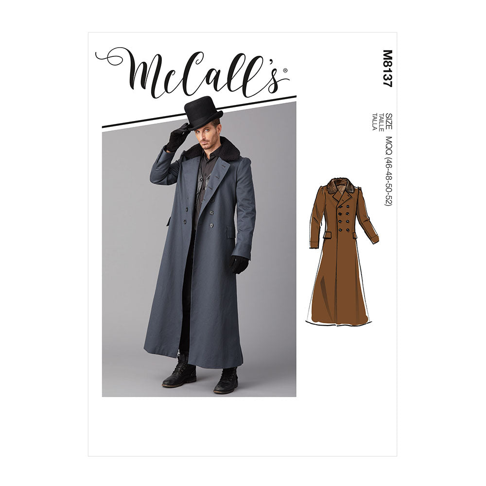 McCALL's M8137 Men/Boy Historical Coat